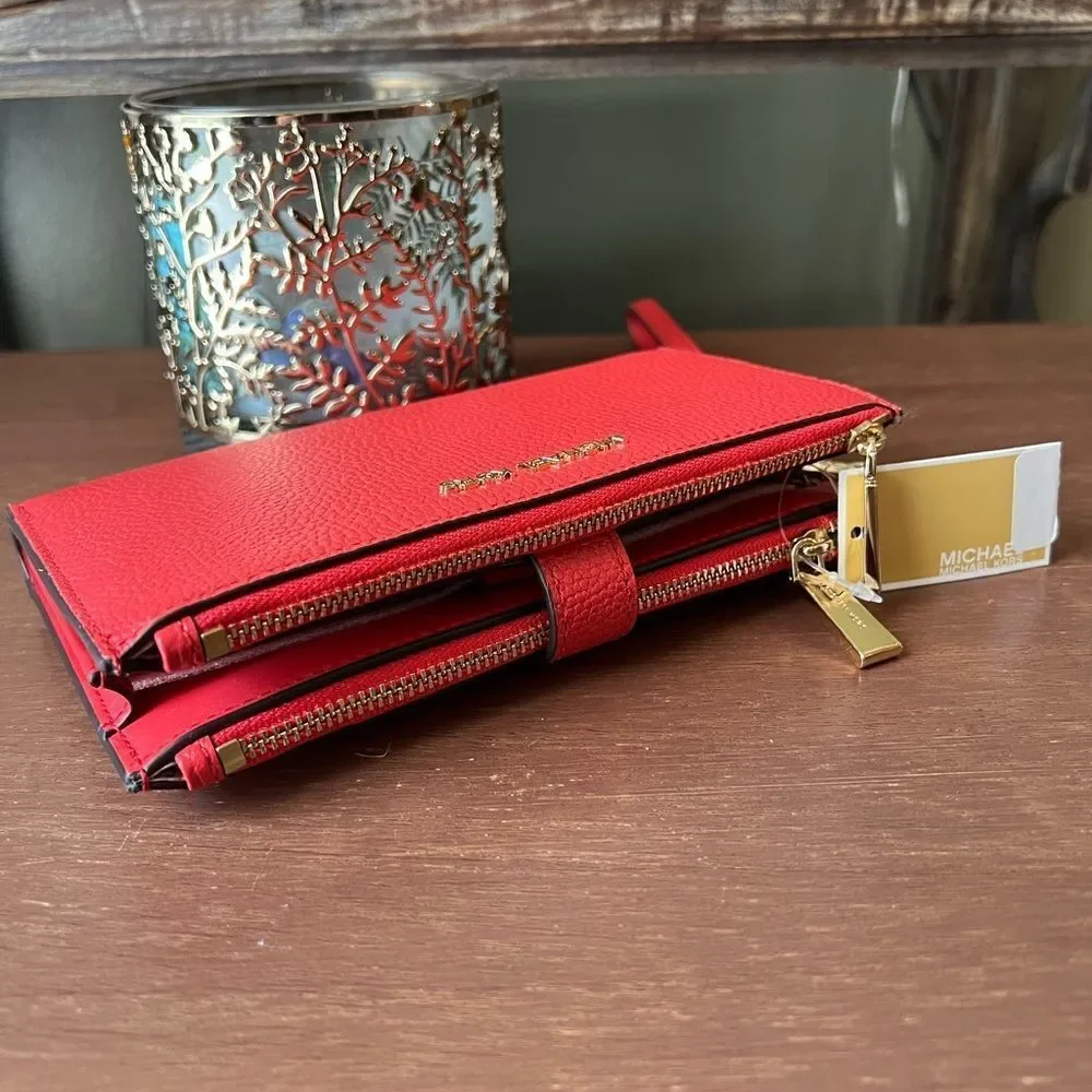 Michael Kors double zipper wristlet / wallet